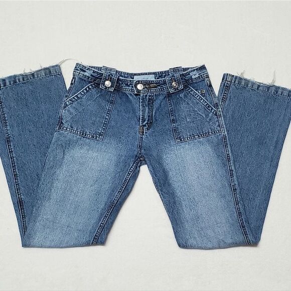 VINTAGE Distressed Boot Cut Jeans Pamela Anderson One Of A Kind 4 - Picture 5 of 11